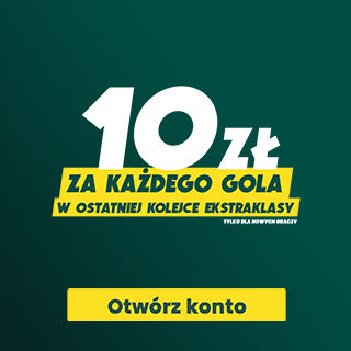 Promocja bukmacherska - 10 zł za każdego gola w ostatniej kolejce Ekstraklasy