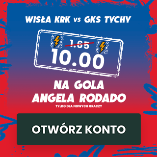 Promocja kurs 10.0 na wygraną 1. połowy przez Wisłę