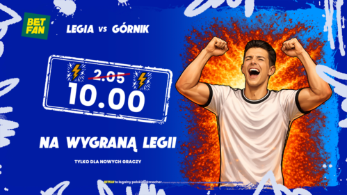 kurs 10.0 na wygraną Legii z Górnikiem