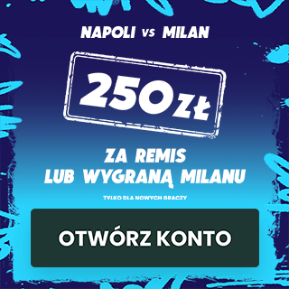 Promocja 250 zł za wygraną lub remis Milanu z Napoli