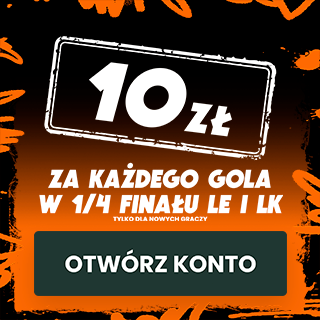 Promocja - 10 zł za gola w każdym meczu LE i LK