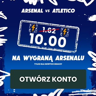 Kurs 10.0 na wygraną Arsenalu