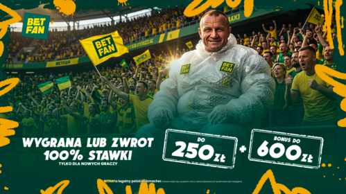 Promocja - zakład bez ryzyka do 250 zł + 600 zł bonusów