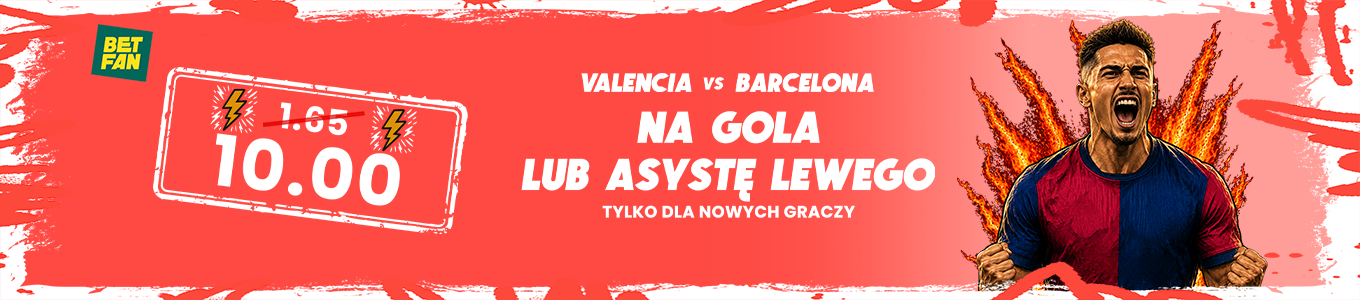 Kurs 10.0 na gola lub asystę Lewandowskiego