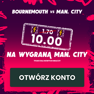 Promocja kurs 10.0 na wygraną City z Bournemouth