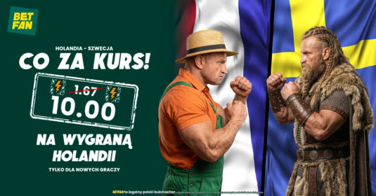 Kurs 10.0 na wygraną Holandii ze Szwecją