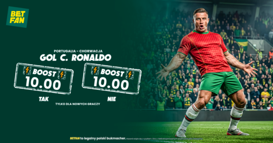 Kurs 10.0 na gola Ronaldo lub brak