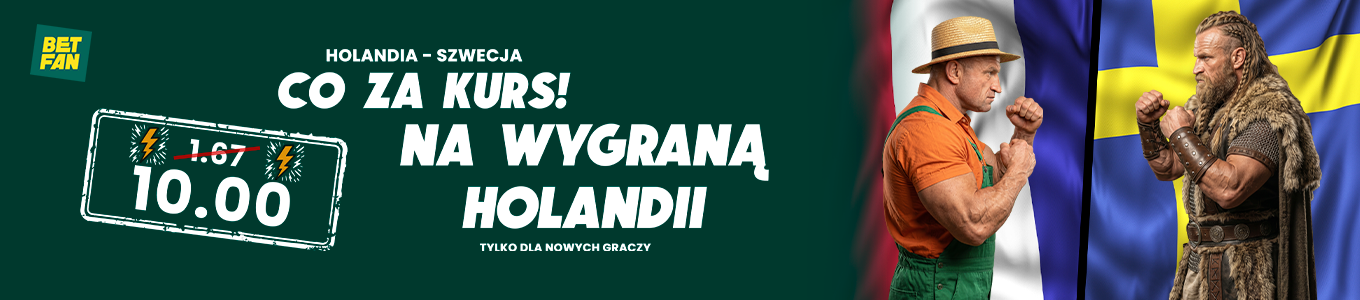 Kurs 10.0 na wygraną Holandii ze Szwecją