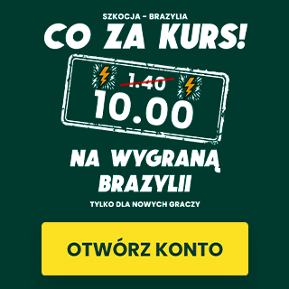 kurs 10.0 na wygraną Brazylii ze Szkocją