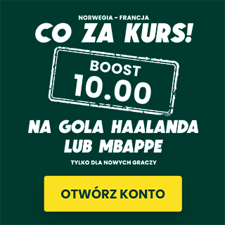 Kurs 10.0 na gola Haalanda lub Mbappe