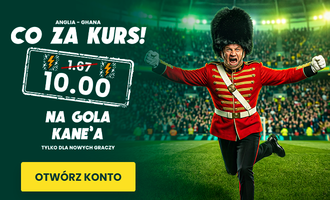 Kurs 10.0 na gola Harry'ego Kane'a z Ghaną