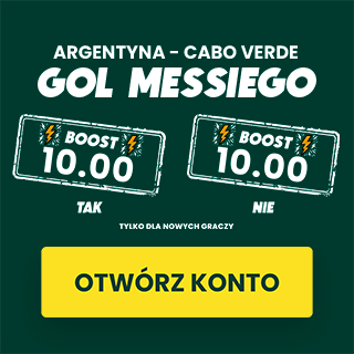 Kurs 10.0 na to czy Messi strzeli gola czy nie