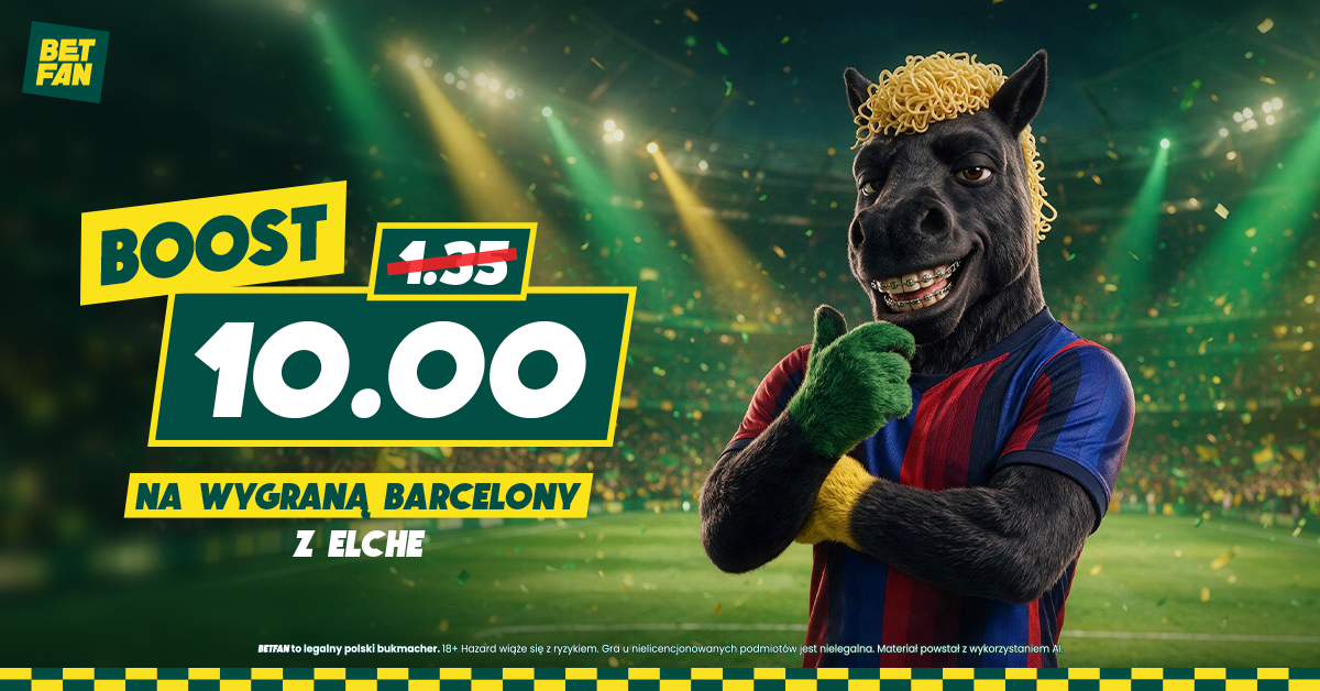 Diamentowa Liga w Chorzowie 2026: typy bukmacherskie, zawodnicy 5 Kurs 10.0 na wygraną Barcelony z Elche