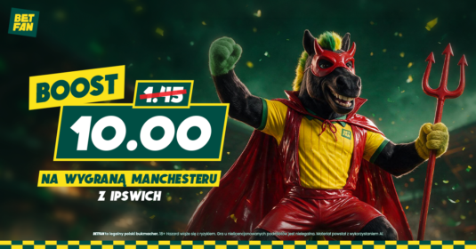 Kurs 10.0 na wygraną Man United z Ipswich