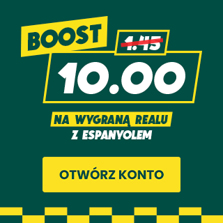 Kurs 10.0 na wygraną Realu z Espanyolem