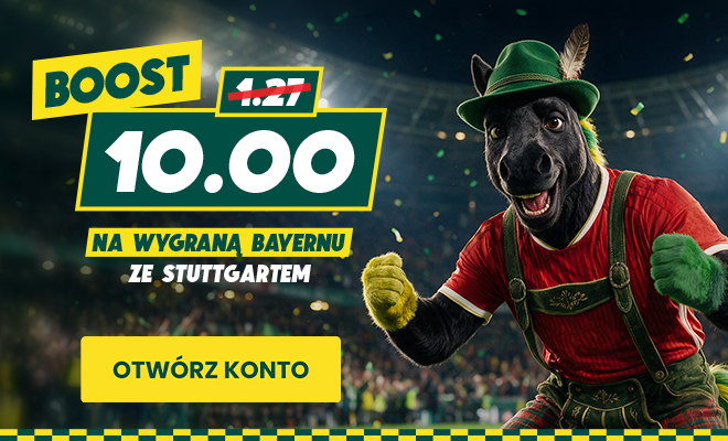kurs 10.0 na wygraną Bayernu ze Stuttgartem