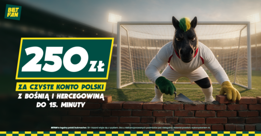 250 zł za czyste konto Polski w meczu z Bośnią i Hercegowiną