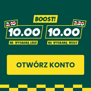 Kurs 10.0 na wygraną Legii lub Wisły Kraków