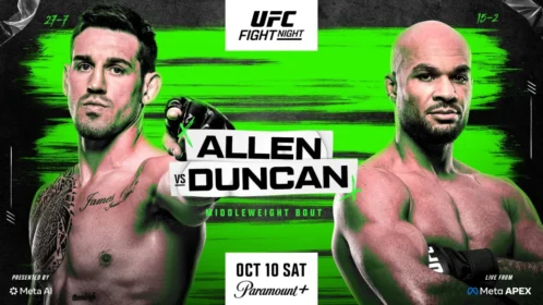 UFC Allen vs Duncan: Typy, kursy, karta walk 11.10